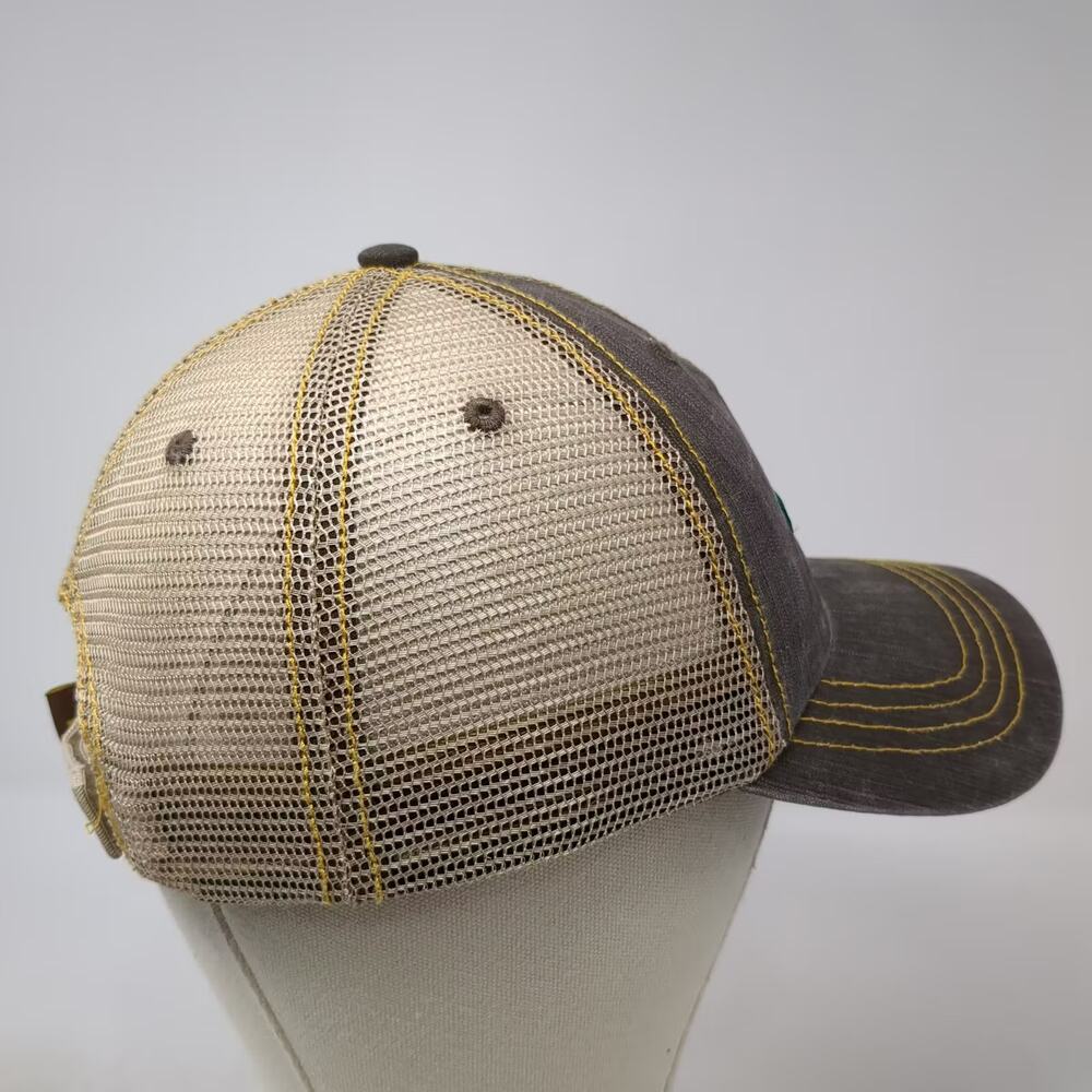 Simplot Baseball Cap Gray Beige One Size Embroidered Logo Mesh Back Strapback - Picture 5 of 9